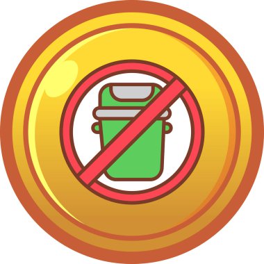 Beyaz arkaplanda izole edilmiş çöp kutusu simgesini sigara içmeyi bırak