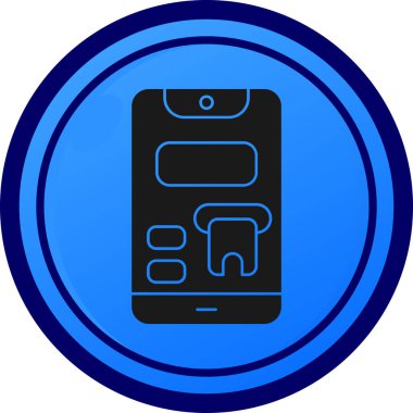 Bir smartphone simge vektör çizim