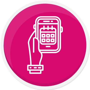 Cep telefonu simgesinin vektör illüstrasyonu