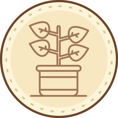 Bitki simgesinin vektör illüstrasyonu