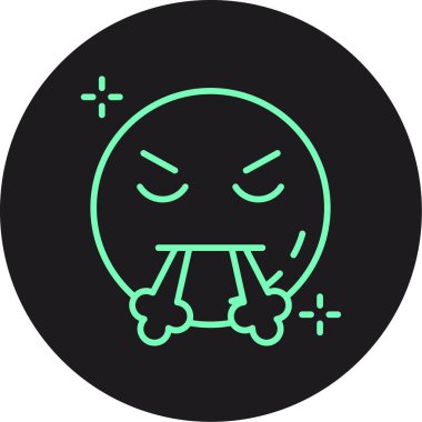 Bir maske ile emojinin vektör çizimi