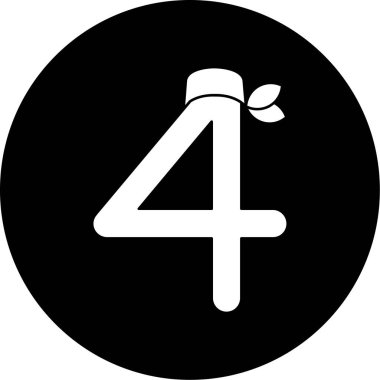 dört yaprak düz vektör simgesi tasarımı