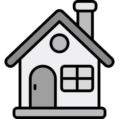 Ev ikonu. vektör illüstrasyonu