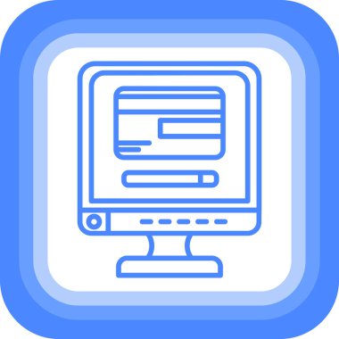 Tarayıcı pencere simgesi renk ana hatları vektörü