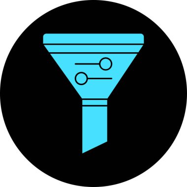 Mavi ve beyaz bir ikonun vektör illüstrasyonu