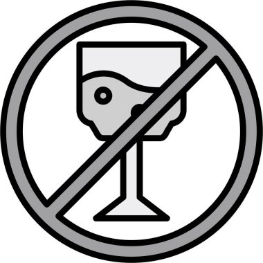 taslak biçiminde yasaklı cam ikonu