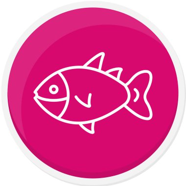 balık simgesi vektör illüstrasyonu