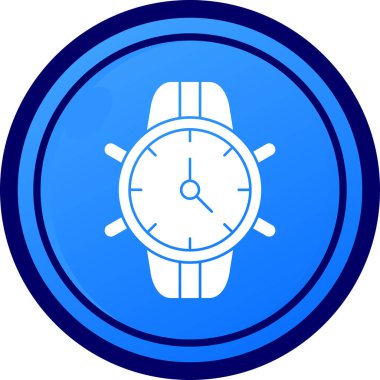 Kronometre simgesi mavi vektör çizimi izole edilmiş beyaz arkaplan.