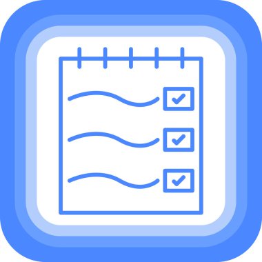 Kontrol Listesi Web Simgesi, Basit İllüstrasyon