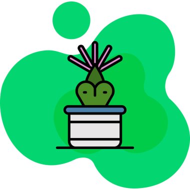 Kaktüs bitkisi. Basit tasarım