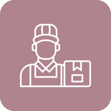 Teslimatçı simgesinin vektör illüstrasyonu