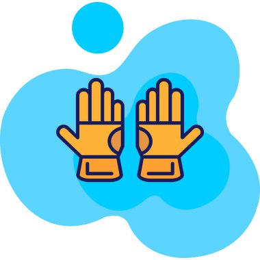 Eldivenli eller ikon vektör çizelgesi çizimi