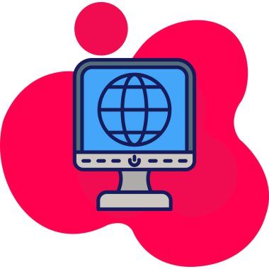 Internet  icon, vector illustration simple design