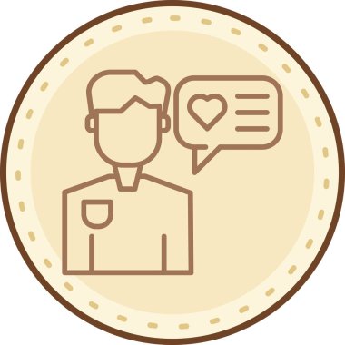 Bir kadın simgesinin vektör illüstrasyonu