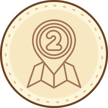 Madalya ikon vektör illüstrasyonu