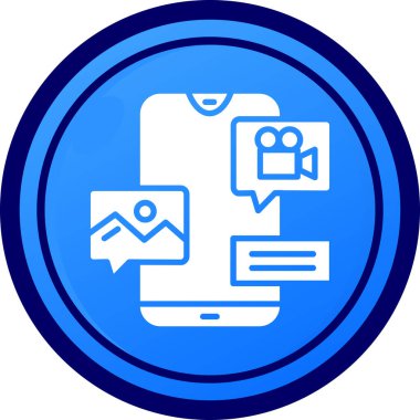 Bir sohbet simgesinin vektör illüstrasyonu