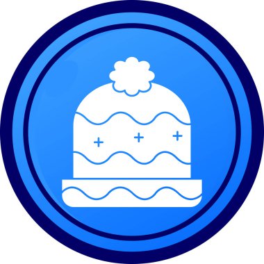 Mavi bir simgenin vektör illüstrasyonu