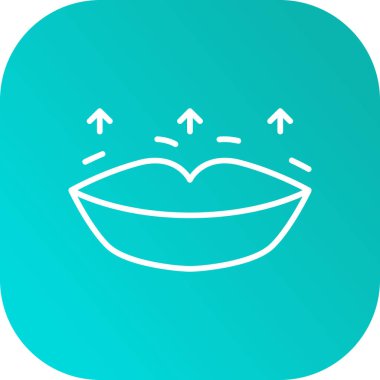 Uzun bir gölge kare çizgisi çizimi. Gülen bir yüzün sanat simgesi.