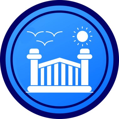 Tapınak. Web simgesi basit illüstrasyon