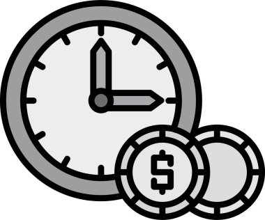 Zaman yönetimi simgesi. özet saat vektör illüstrasyonu