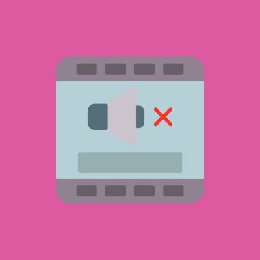 video camera icon flat isolated vector