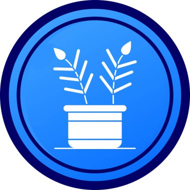 bitki pot ikonu vektör illüstrasyonu