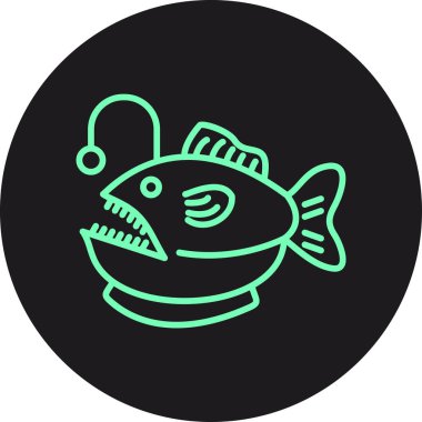 balık simgesi soyut bir grupta izole edildi