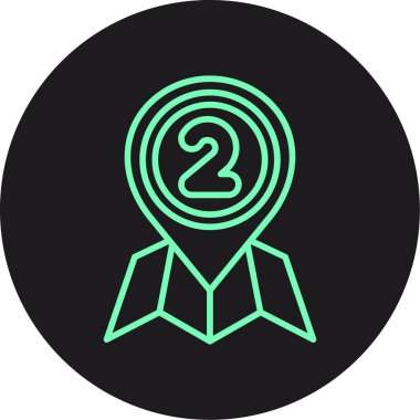 Madalya simgesi, vektör illüstrasyonu