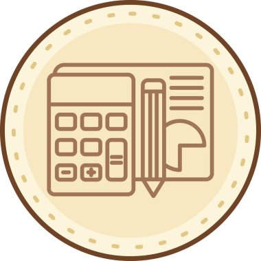 hesap makinesi simgesi vektör illüstrasyonu