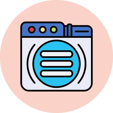 Yıkama. Web simgesi basit illüstrasyon