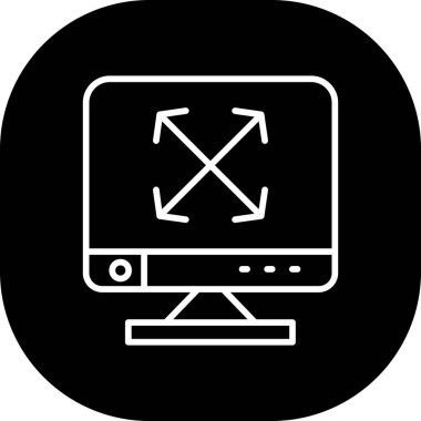 Dizüstü bilgisayar simgesi vektör çizimi