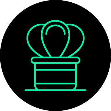 Bir bitki simgesinin vektör illüstrasyonu