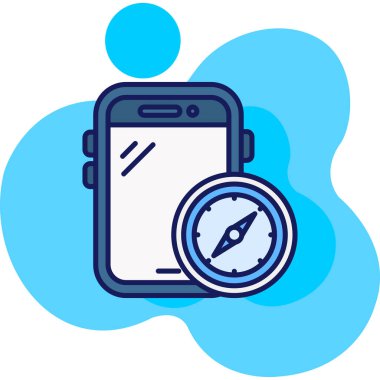 Büyüteç simgesi olan akıllı saat. ana hatlı akıllı saat büyüteç vektör simgesi ince çizgi düz renk