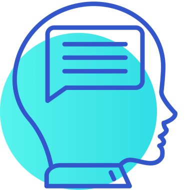 beyin ikonu vektör illüstrasyonu