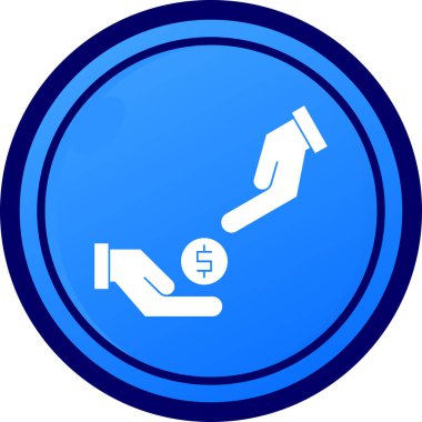 Bir el simgesinin vektör illüstrasyonu