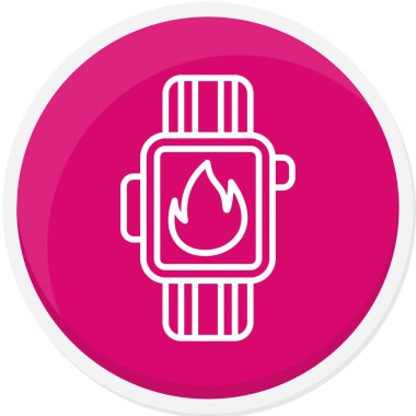 İzole edilmiş tek bir saat simgesinin vektör çizimi