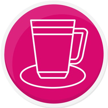 Bardak. Web simgesi basit illüstrasyon