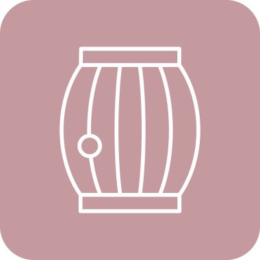 Varil bira ikonu, taslak tarzı.