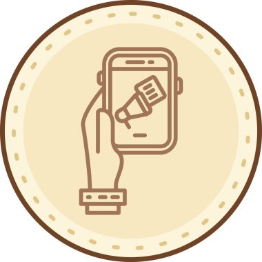 Cep telefonu. Web simgesi basit illüstrasyon