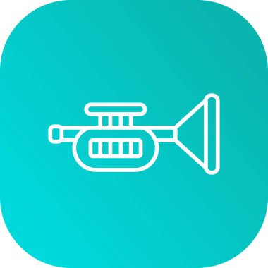 Trompet simgesi soyut arkaplanda izole edildi