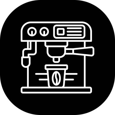 kahve makinesi ikon vektör illüstrasyonu