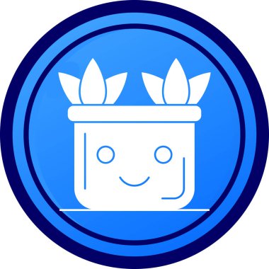 Bir bitki simgesinin vektör illüstrasyonu