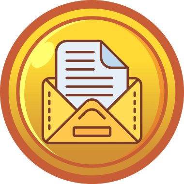 E- posta simgesi vektör illüstrasyonu.