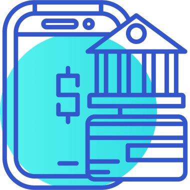 vektör içinde banka binası simgesi