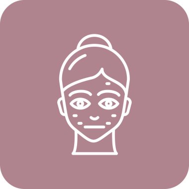 Kadın. Web simgesi basit illüstrasyon