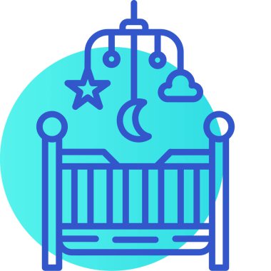 bebek beşiği simgesi, vektör illüstrasyon tasarımı