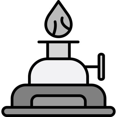 Mum alev ikonu. Web için mum vektör simgelerinin özet çizimi