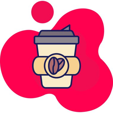 kahve fincanı ikonu vektör illüstrasyonu