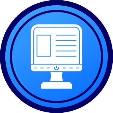 bilgisayar izleme simgesi, vektör illüstrasyonu