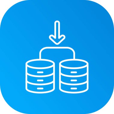 Veri tabanı simgesi vektörü. Logotype